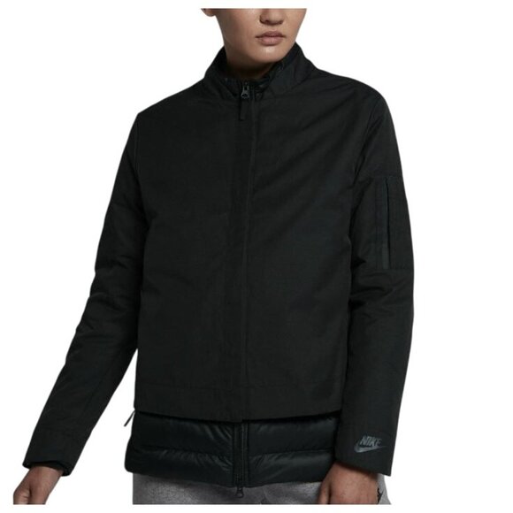 Nike Aeroloft Women's Jacket Outer Shell Full Zip Black Lightweight Medium - Picture 1 of 11